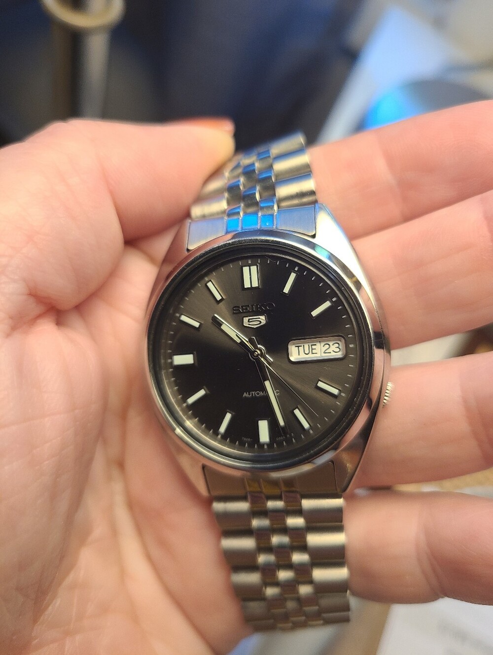 Seiko Series 5 Automatic Black Dial Watch SNXS79J1 - Picture 3 of 7